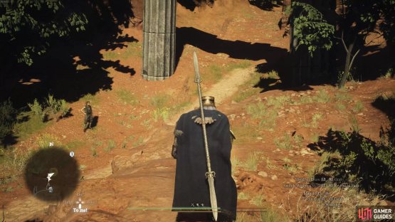 Look for Fulvio on the north just north of the Reverent Shrine.