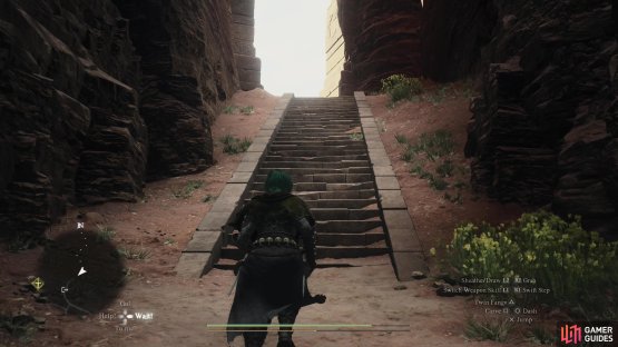 Ascend these ledges and follow the linear path uphill to reach Bakbattahl.