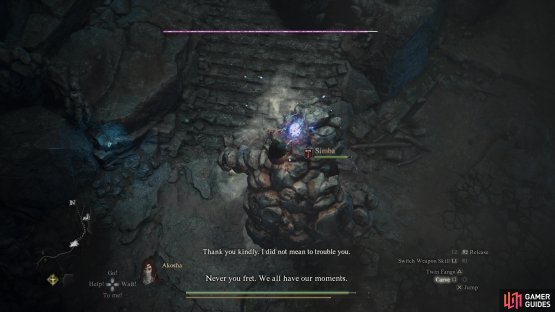 To bring down the Golem you&rsquo;ll need to climb and attack its blue weakspots.