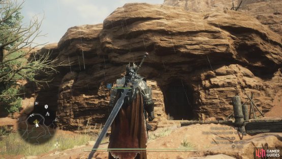 The house is built into the rock, so it can be difficult to spot.