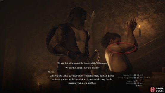 You can see the wound on the assassin&rsquo;s right arm when you look closely.