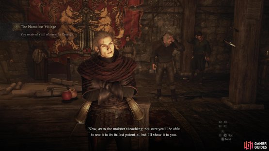 and Srail should be impressed enough to teach you the Formless Feint skill.