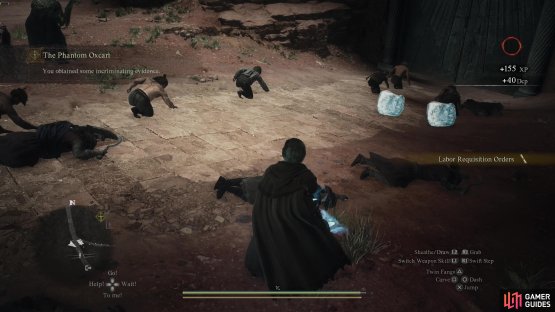 Defeat all the guards to obtain some Labor Requisition Orders.