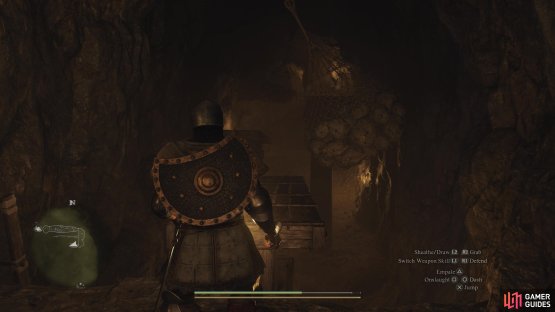 Observe the swinging rocks before you attempt to jump to the stationary platform on the left.