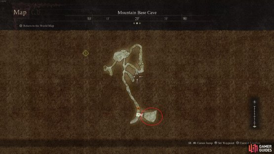 You&rsquo;ll find Sara in the large chamber in the southeast part of the Mountain Base Cave.