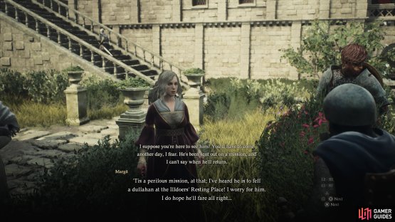 You need to speak with Margit to begin the quest.