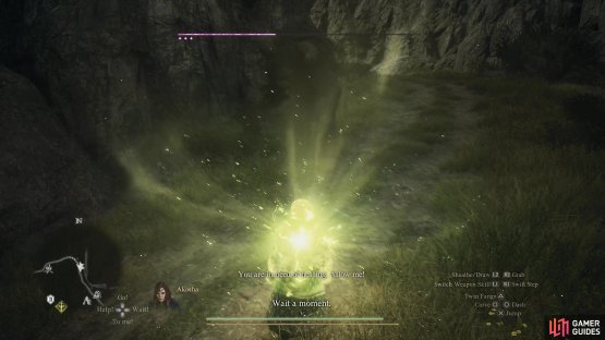You can heal most of your lost health (grey) via the intercession of mages or by consuming curatives.