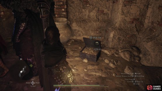 Search the western corner of the sarcophagi room in B3F to find a cache of gold,