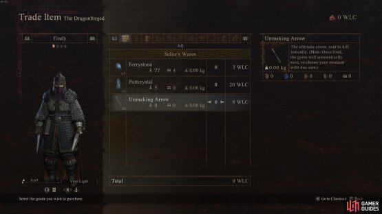 You can only purchase one Unmaking Arrow from the Dragonforged.