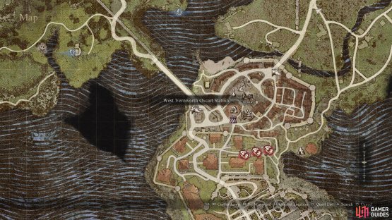 Use the West Vernworth Oxcart Station to fast-travel to Checkpoint Rest Town.
