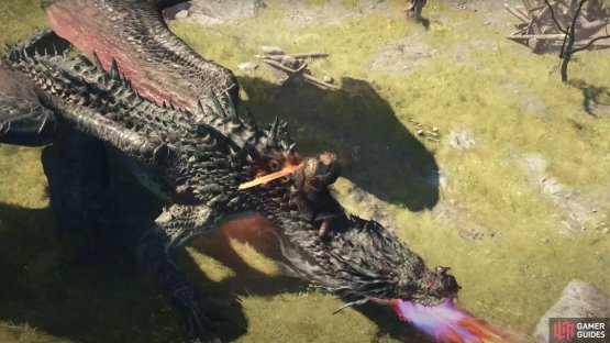 The Warrior is able to stun large enemies with one or two hits on a weakspot when they are climbing on them.