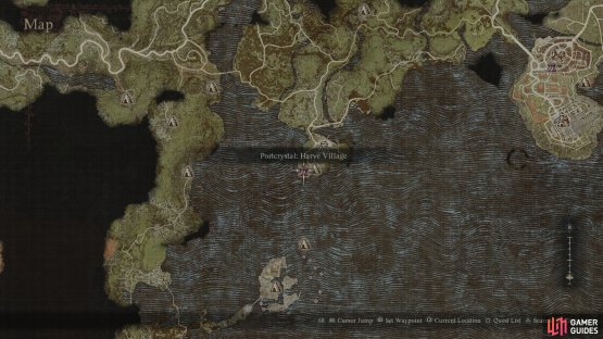 Harve Village&rsquo;s Port Crystal can be found by the rambling old man.