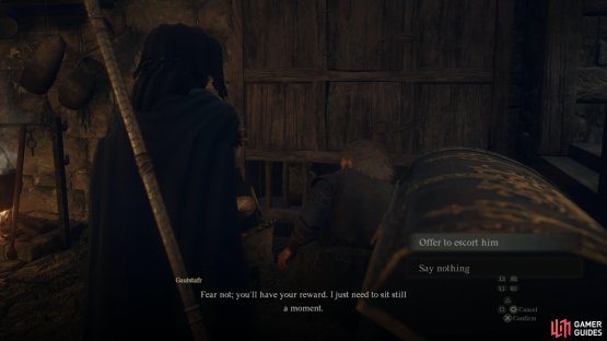 This is one of the first quests on the Volcanic Island and an important one so it&rsquo;s worth saying yes to escorting Gautstafr.