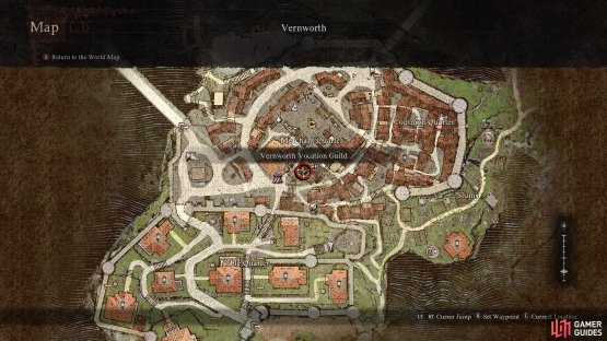 The Vocation Guild is underneath Shakir&rsquo;s Inn.