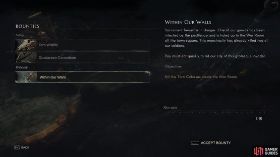 Pick up the bounty &ldquo;Within Our Walls&rdquo; from Captain Randolph,