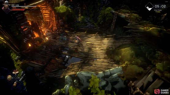 The fight with Darak will begin as soon as you pass through the fiery gate.