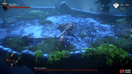 The sweep attack will extend too far for you to run away from it, so you&rsquo;ll need to roll through it.