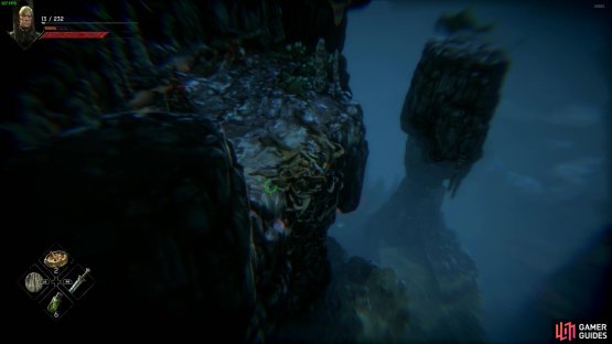 Run through the gauntlet, and be careful of the guards atop the vines part way through.