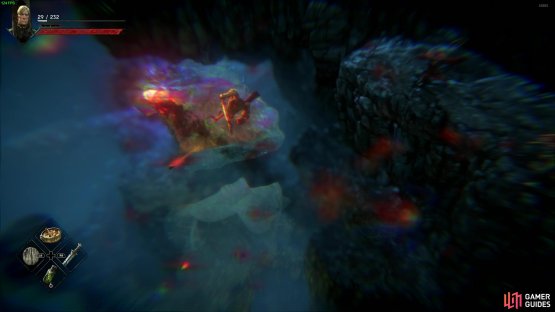 Continue sprinting through the gauntlet avoiding the range attacks to get close to the finish line.