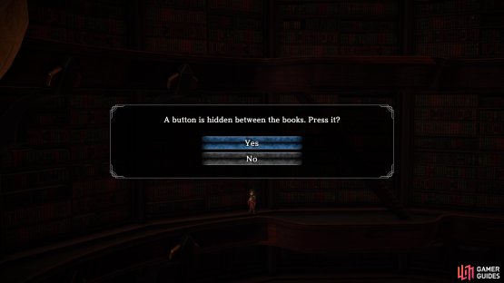 You will need to press buttons on bookshelves
