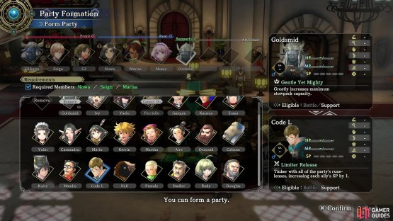 Place Code L in your party