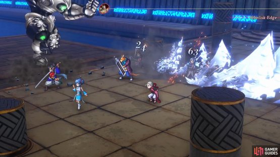 Obelisk Edge will hit a column of characters for some okay damage.