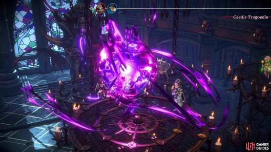Caedis Tragoedia will damage one opponent. 