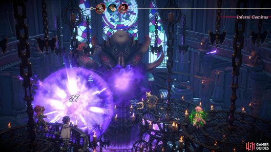 Inferni Gemitus will damage everyone standing on a chandelier. 
