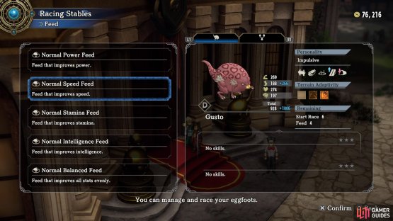 After completing a race, you will gain an opportunity to increase their stats.