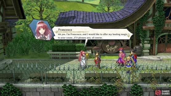 Francesca will make a good healer early on.