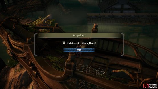 then open the chest for some Magic Drops.