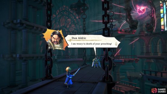 Seign will tag in after depleting a quarter of Dux Aldrich&rsquo;s health.