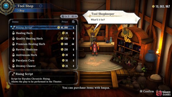 The Rising Script in Eltisweiss cannot be gotten until near the end of the game.