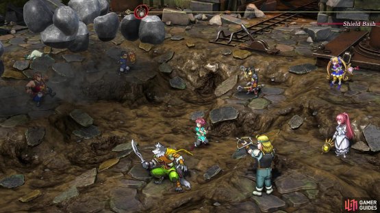 to cause rocks to fall onto the enemies.