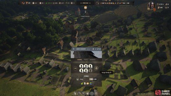 You can assign families to work in various buildings in Manor Lords.
