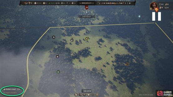 You&rsquo;ll get alerted when the Bandits are making their move. Use this time to prepare your army.