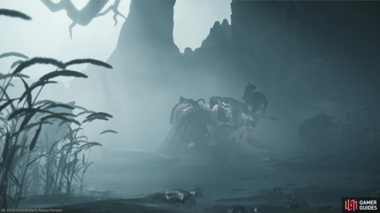 When you work your way to the alcove, you will find the Wold Maiden Location in Where Winds Meet. Image via Gamer Guides / NetEase.