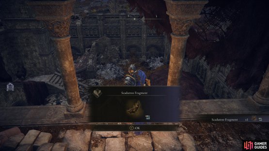 to find the first Scadutree Fragment sitting on a corpse.