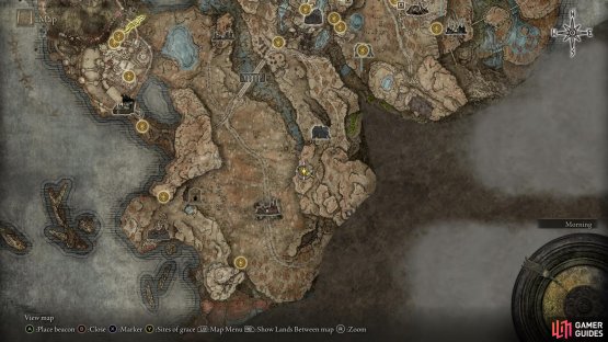 Head northeast of the Scorched Ruins