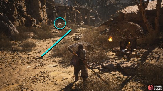 Make your way to the Rockrest Flat Shrine and follow the path left of it.