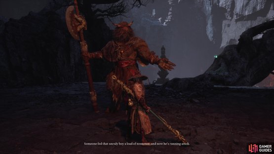 Be sure to speak to and exhaust all of the Pale-Axe Stalwart&rsquo;s dialogue following the battle.