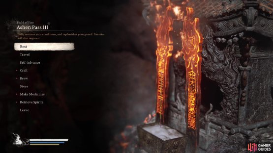 Start at the Ashen Pass III Shrine