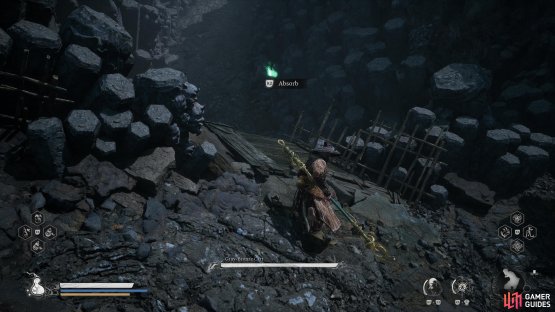You can reach the Gray-Bronze Cart easier by dropping down from this ledge.