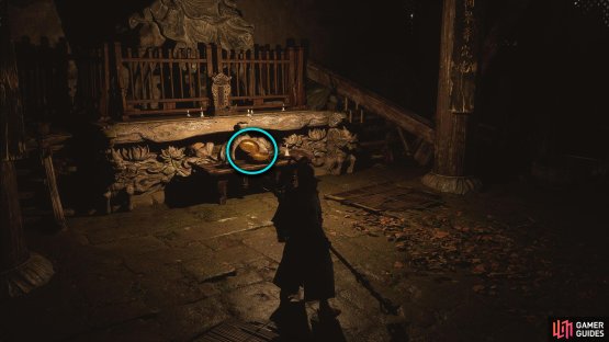 Look to your left inside the temple to find the pill.