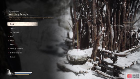 Start at the Warding Temple Shrine