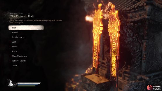 Start at theEmerald Hall Shrine