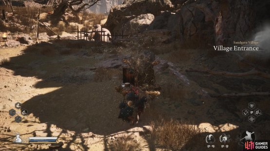 Head to the Village Entrance Shrine