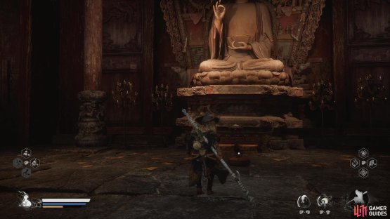to find the Meditation Point at the back of the room.