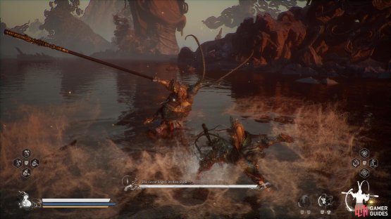 The Great Sage&rsquo;s Broken Shell can perform multiple Staff Combos against you, from any stance.