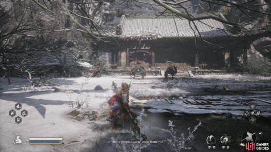 Head left from the North Shrine of Bitter Lake to find the Treasure Hunter under attack.